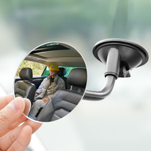 Car Suction Mirror Car Rearview Mirror Large View Back-off Blind Spot Rearview Mirror Baby Sight Glass Long