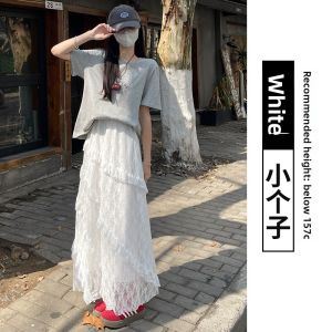 YAYANGREN | White Lace A-Line Spring-Summer New Maxi Skirt