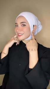 FAUDE | Ciput Turki Cepol Renda Dagu Telinga Anti Slip Cocok Untuk Daily