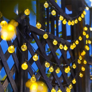 Fairy Light Battery Powered 8 Modes Crystal Ball String Lights Indoor for Wedding Holidays Garden Decorations Birthday Party