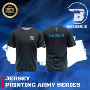 Jersey olahraga army Marinir TNI AL/Kaos full printing sublim/Kasual/Jersey olahraga