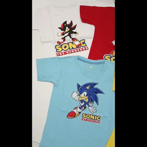 SONIC SERIES boys And Girls t-shirt Kain Sejuk Cotton T-Shirt Sonic Tee