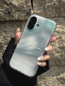 Unliplan Original Design Gradient Blue Dual Layer IMd Phone Case for  17/1615promax New Model Niche Korean Style Ins Couple Style Anti-fall Shell High-End Feel