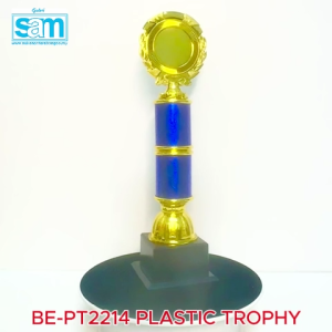 PT2214 Trofi Plastik Exklusif bersama Tapak Berat | Plastic Trophy w/Heavy Base | Custom Logo Available