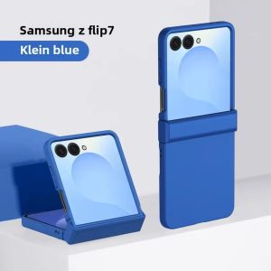 Solid Color Fully Wrapped Skin Feel Hinge Protective Phone Case for Samsung Z Flip 8 7 FE 6 5 4 3 Flip7 Flip6 Hard Plastic Cover