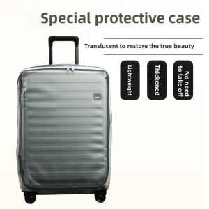 Roger Lojel 30-Inch Semi-Transparent TPU Luggage Cover Dustproof Travel Suitcase Protector Crown Puller Bag Accessories