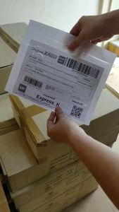 แบบบาง ซองพลาสติกใสหลังกาว ซองใสหลังกาว ซองพลาสติกแปะข้างกล่องพัสดุ ขนาด 19x25 cm.