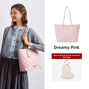 Semir | Doggie Check Print Large Capacity Tote Handbag