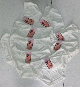 [Màu Trắng] combo 5 cái Quần lót màu trắng 45kg đến 69kg Thun Cotton