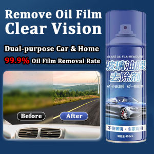 450ml Car Windshield Cleaner Oil Film Acid Rain Remover Anti Fog Spray for Car Windshield Glasses Helmet Visor Water Repellent Acid Rain Remover Glass Cleaner Ceramic Coating Easily Removes Watermarks Stains Oil Film in Seconds