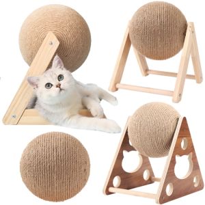 Bola Mainan Garukan Kucing + Dudukannya