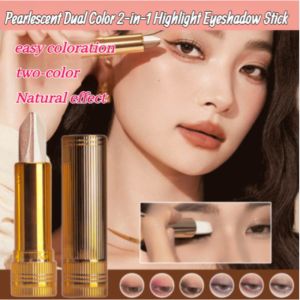 [One-Touch Molding/Easy Use] Lazy Essential Twocolor Eyeshadow Stick/AJAJ Gradient Dual Color Eyeshadow Stick/Natural Ey Makeup/Waterproof Sweatproof No Color Loss