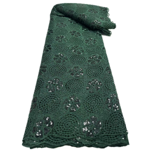 Nigerian Milk Silk Lace Fabrics African Cord Lace Fabric 2025 High Quality Water Soluble Lace Material For Wedding Sewing