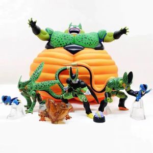 Bandai | 7pcs/set Dragon Ball Z Cell Figure Perfect Cell First Form Pvc Action Figures Collection Model Toys For Children Adult Gifts
