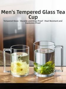 CRISTALGLASS | Premium Tempered Glass Tea Cup with Handle