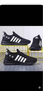 • Giày Sneaker Đen 3 Sọc Trắng Cao Cấp - Giày Đôi Nam Nữ - Đế Cao Su Chống Trơn Trượt - Full Size 36-44