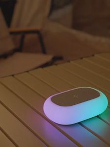 Auoralife Ambient light 15w Wireless Charger Handphone Smart Home Atmospheric Lamp LED light Multifunct RGB Night Light Desk Lamp Pencahayaan luar ruangan