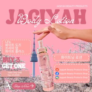 Jagiyah whitening bleaching lotion with gluta alpha arbutin niacinamide and kojic