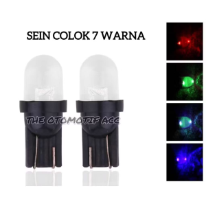 LAMPU SEN 7 WARNA T10 COLOK KELAP KELIP KEDAP KEDIP VARIASI LAMPU SEIN MOTOR