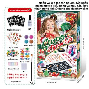 Bộ Đồ Trang Điểm Và Đồ Chơi Tự Làm Giáng Sinh Cho Trẻ Em - Hạt Trang Điểm Kẹp Tóc Vòng Cổ Đồ Trang Sức Đồ Chơi Hoạt Hình Bộ Quà Tặng Dành Cho Độ Tuổi Từ 3-12