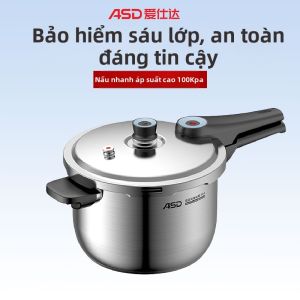 ASD | Nồi Áp Suất Bằng Thép Không Gỉ Dày Dung Tích Lớn Nấu Chậm Bếp Gas Bếp Từ nồi Áp Suất Đa Năng ASD YC1822 304