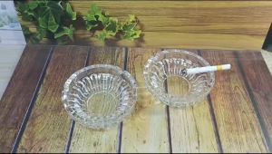 Asbak Rokok Kaca KL/ Ashtray Tebal Bulat Beling