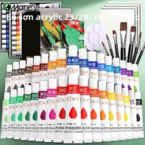 Bộ Sơn Acrylic Chuyên Nghiệp-Chọn Kích Thước & Màu Sắc 12/18/24/36 Màu 12Ml Ống Bộ DIY Đá Gỗ Gốm Sứ Tranh Nghệ Thuật