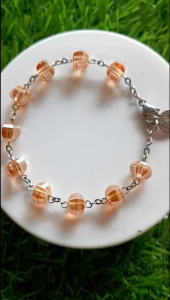 Bracelet Mân Côi Shaphia 10 Hạt Vàng Đính Thanh Kim Đài Loan - Quà Tặng Công Giáo