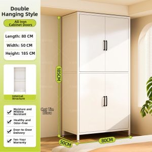 DIBIOU | Home Bedroom Metal Combination Wardrobe For Rental and Children
