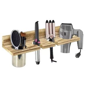 Bathroom Storage Rack Wall Mounted Hair Tools Organizer
