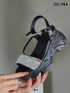 OCTAVIA Sandal Slingback Wedges Heels Wanita #OC-PB4