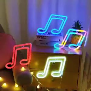 LED Musical Note Neon Light Festival Atmosphere Decoration Neon Lamp Glowing For KTV Bar Party Bedroom Wall Decor Adult Gift