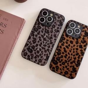 Retro Style Artificial Plush Leopard Leather Protective Back Cover Phone Case For Galaxy Samsung S10 4G 5G Plus Lite Phone Case