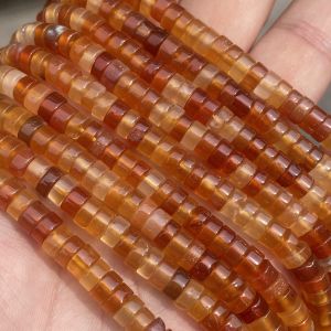 ลูกปัดมัลเบอร์รี่สีแดงธรรมชาติขนาด 3*6 มม. ลูกปัดทรงตรงสำหรับทำเครื่องประดับ DIY สร้อยข้อมือ สร้อยคอ อุปกรณ์ทำเครื่องประดับ