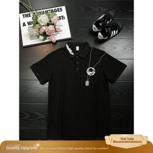 ZHUOCAN | American Embroidered Design T-Shirt Short Sleeves