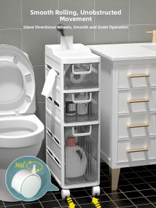 MMZECE | Waterproof Easy-to-Assemble Bathroom Storage Rack