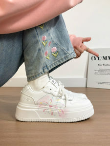 Warm Fleece Lined Thick Bottomed All-Match Womens Board Shoes Cross Buckle Korean Style Casual Sneakers Leather Fur Integrated