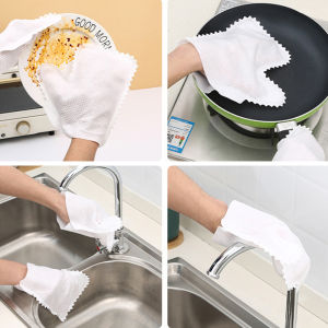 ถุงมือกำจัดฝุ่น ทำงานบ้านผ้าไม่ไฟฟ้า ไม่ทอทำเสียงผ้า ถุงมือเศษ คียบอร์ด ไม่ใช้แล้ว ทิ้ง