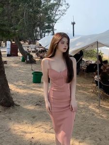 Eva Style 🍒 พร้อมส่ง 🌟 เดรสยาว เดรสสายเดี่ยว ชุดไปทะเล สามสีให้เลือก