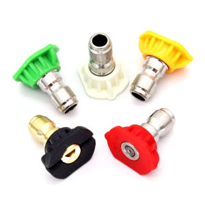 ZEO Stainless Steel Quick Connect Pressure Washer Nozzle 0 15 25 40 64 Degree Nozzles