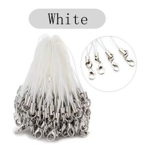 10-100PCS Lobster Clasp Lanyard Strap Cord Mobile Cords Charm Nylon Key Ring Chain For DIY Keyring Jewelry Making Accessories