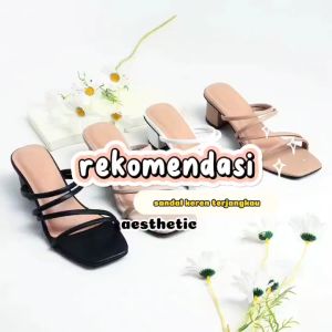 Sandal Hak Tahu 3/5 Cm Wanita Masakini Sandal Wanita Heels Terbaru Trendy Sandal Wanita Murah JESS02