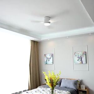 Free Shipping Ceiling Fan With Light Strong Wind 6 Speed Wall Fan Mobile Phone Control Kipas Siling Strong Wind Cooling Fan 3-Color Light