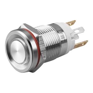 LANBOO | Self-restoring Self-locking 7A High Current IP67 Waterproof Small Metal Button Switch with LED Light 12mm