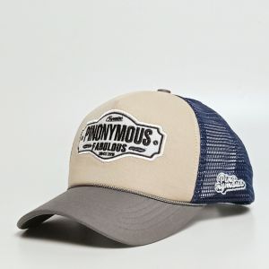 Trucker Hat Pinonymous Topi Jaring Pria Distro Original Abu Cream Navy