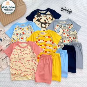 Bộ Quần Áo Trẻ Em Vải Thun Lạnh Hiệu NATUCO Cho Bé 0-8 Tuổi In Hình Toàn Thân TN-IN183