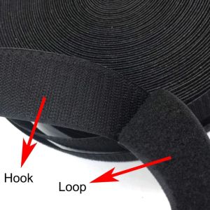 5M Sewing Velcros Fastener Tape Non-adhesive Hook and Loop Magic Nylon Fabric Strips for Sew on DIY Accessories 20/25/30/50mm