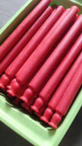 เทียนรูสีแดง สำหรับทำเทียนบูชา