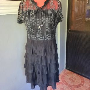 PRELOVED Black Casual Dress fit to Large -Xl