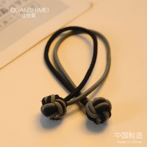 2022 ใหม่ Minimalist Handmade Double Ball ความยืดหยุ่นสูงหนังผมสไตล์ญี่ปุ่นและเกาหลีทนทานอุปกรณ์เสริมผม